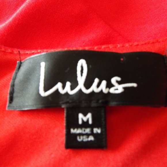 Lulu’s Sheer Factor Red Mesh Skater Dress Fit & Flare Half Sleeve Size Medium - Picture 8 of 9